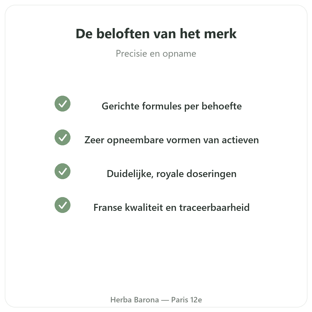 Vital Osmose Parijs - kwaliteitsbeloften bij Herba Barona Parijs