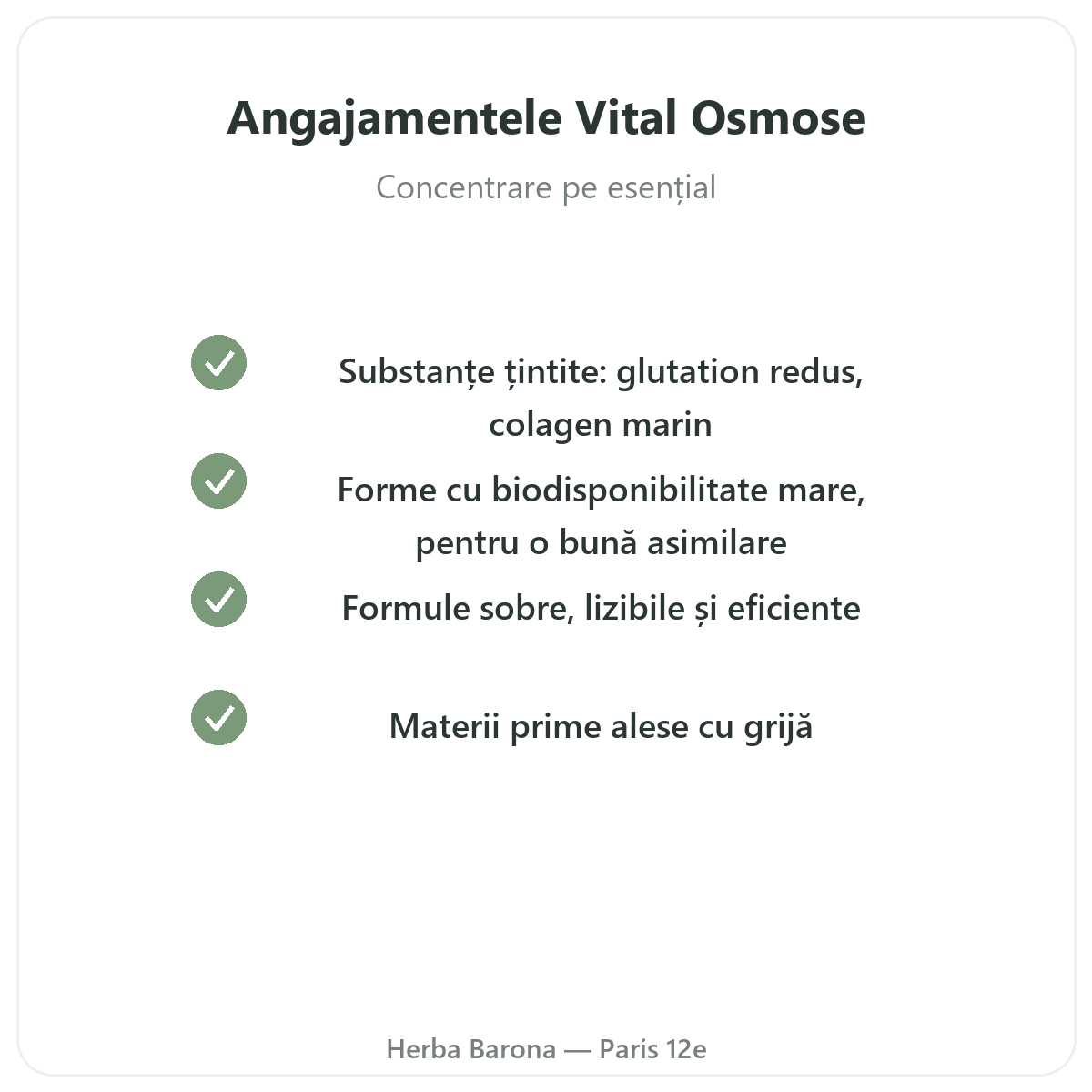 Vital Osmose Paris - angajamente de calitate la Herba Barona Paris, arondismentul 12