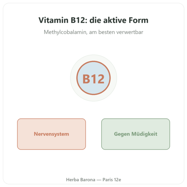 Vitamin B12 Methylcobalamin – Novoma – 1000 µg – 120 Kapseln Vorstellung Paris Herba Barona