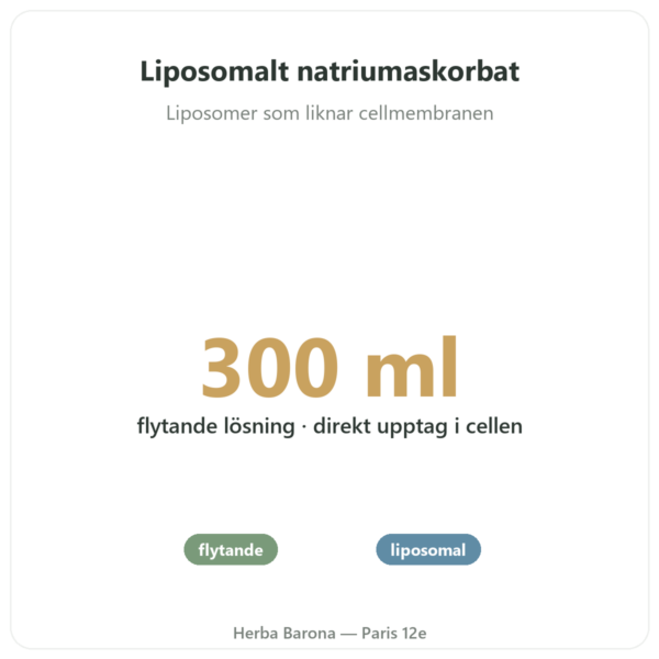 Vitamin C liposomal flytande – Novoma – 300 ml fördelar och nyckelfakta Paris Herba Barona