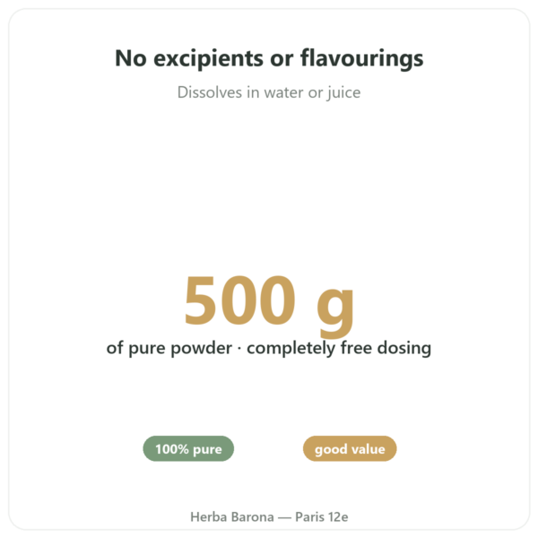 Vitamin C Powder – Novoma – 500g benefits and key facts Paris Herba Barona