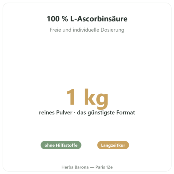 Vitamin C Pulver 1 kg – Novoma Vorteile und Fakten Paris Herba Barona