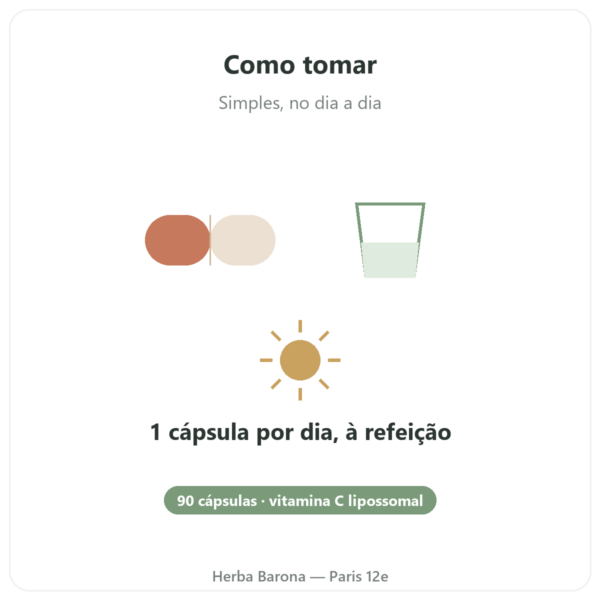 Vitamina C Lipossomal 1000mg 90 cápsulas Novoma qualidade Paris Herba Barona