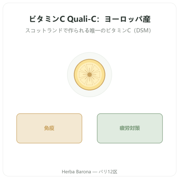 ビタミンC Quali-C – Novoma – 120カプセル presentation Paris Herba Barona