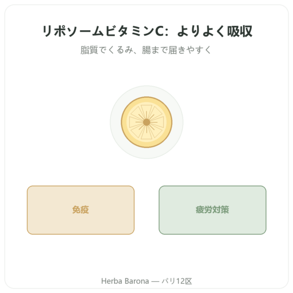 リポソーム型ビタミンC 1000 mg 90カプセル Novoma – ご購入 presentation Paris Herba Barona
