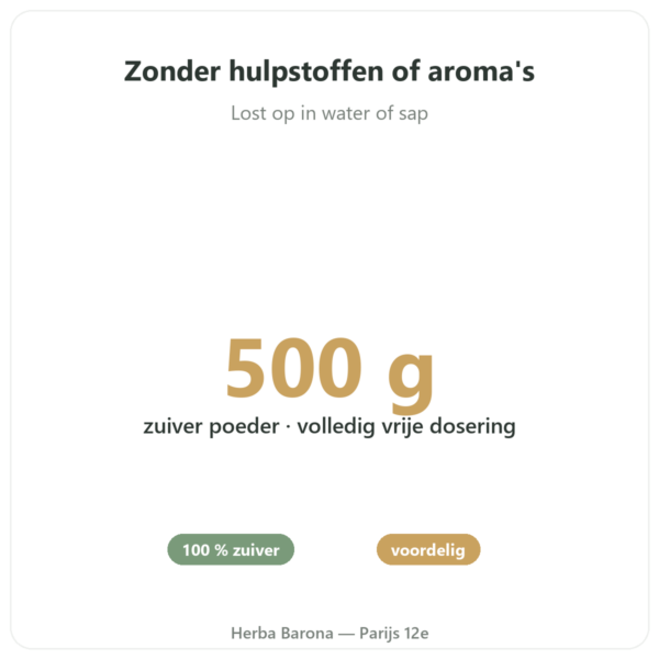 Vitamine C Poeder 500G Novoma voordelen en kerngegevens Paris Herba Barona