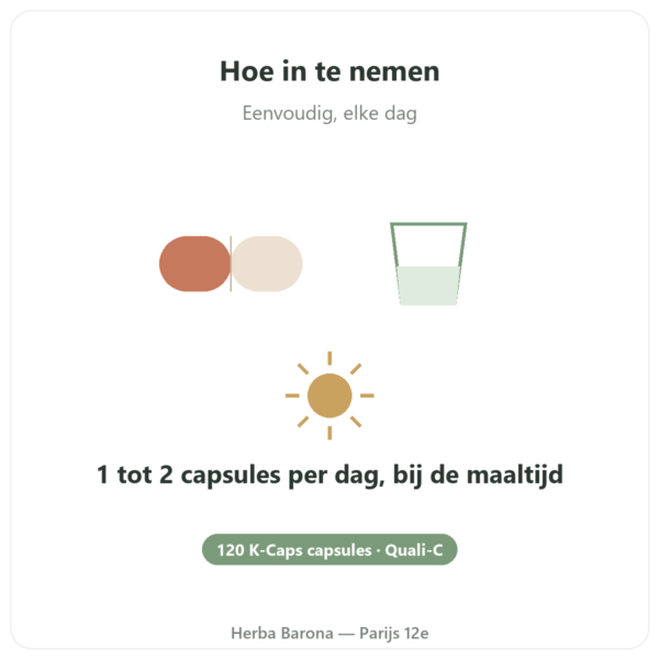 Vitamine C Quali-C – Novoma – 120 Capsules kwaliteit Paris Herba Barona