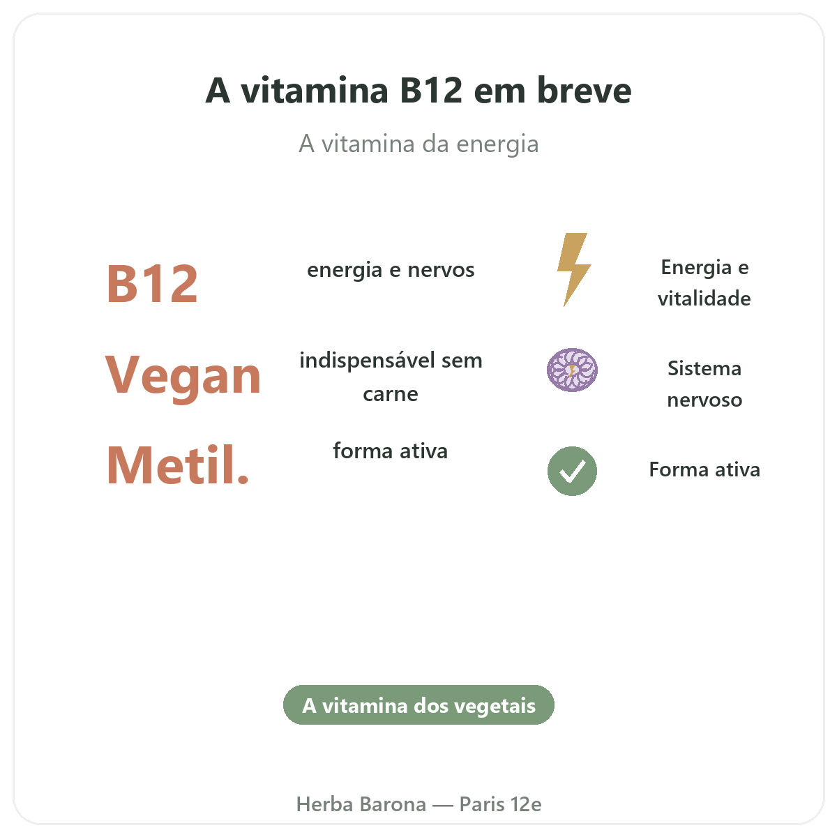Vitamina B12 Paris em resumo - números-chave na Herba Barona Paris 12e