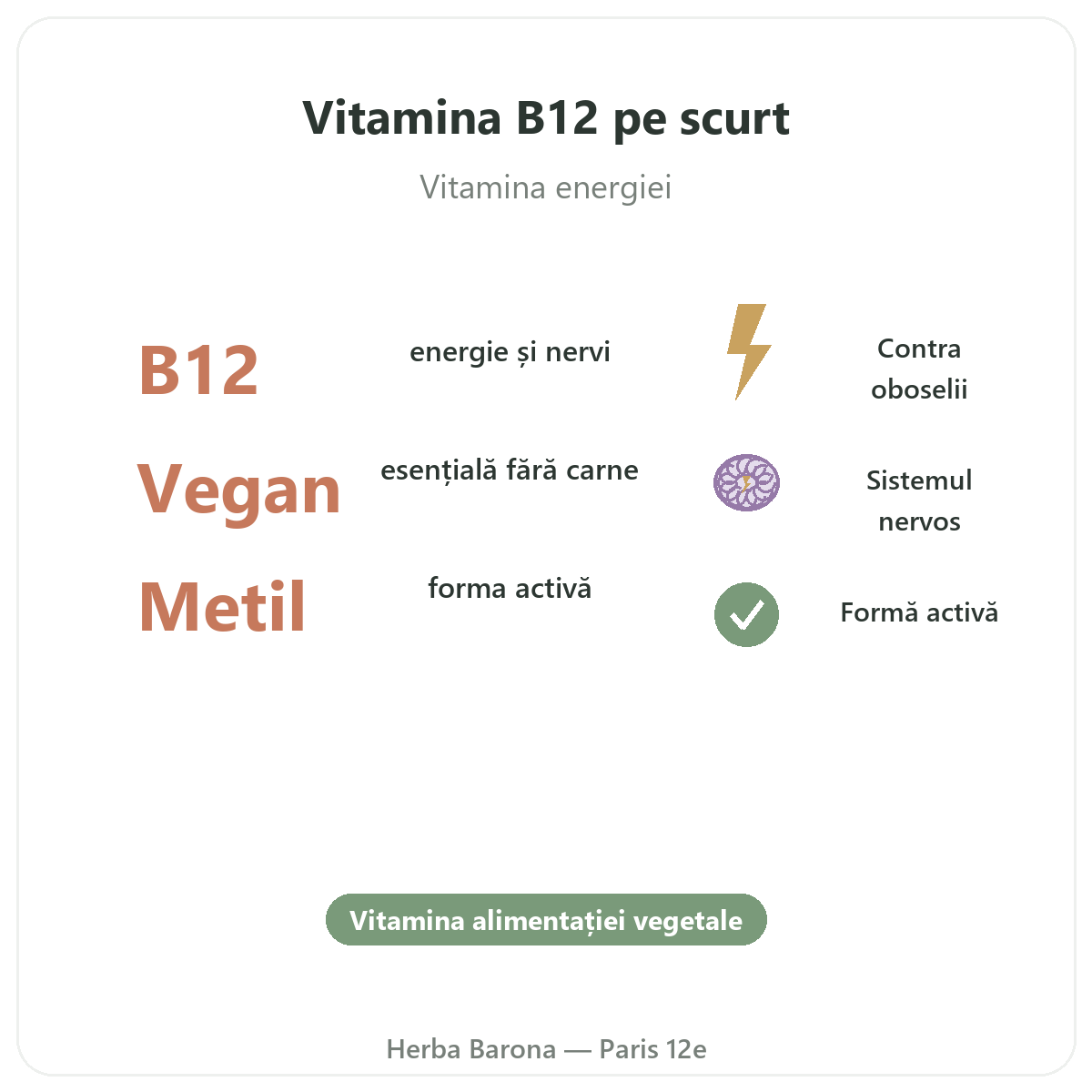 Vitamina B12 Paris pe scurt - cifre cheie la Herba Barona Paris arondismentul 12