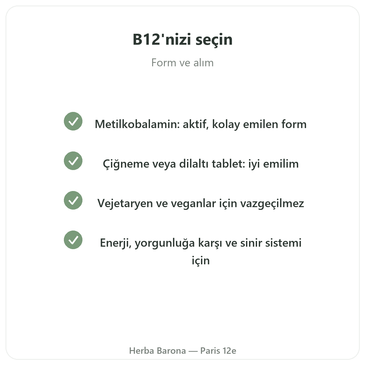 Vitamin B12 Paris — Herba Barona’nın kalite taahhütleri, Paris 12. bölge