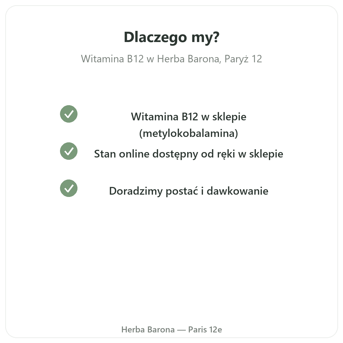 Dlaczego zamówić witaminę B12 do Polski - wysyłka Herba Barona
