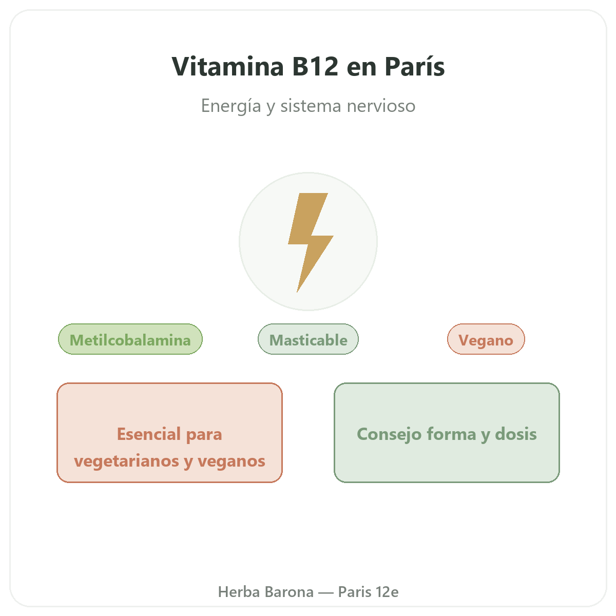 Vitamina B12 París - presentación de la marca en Herba Barona París 12e