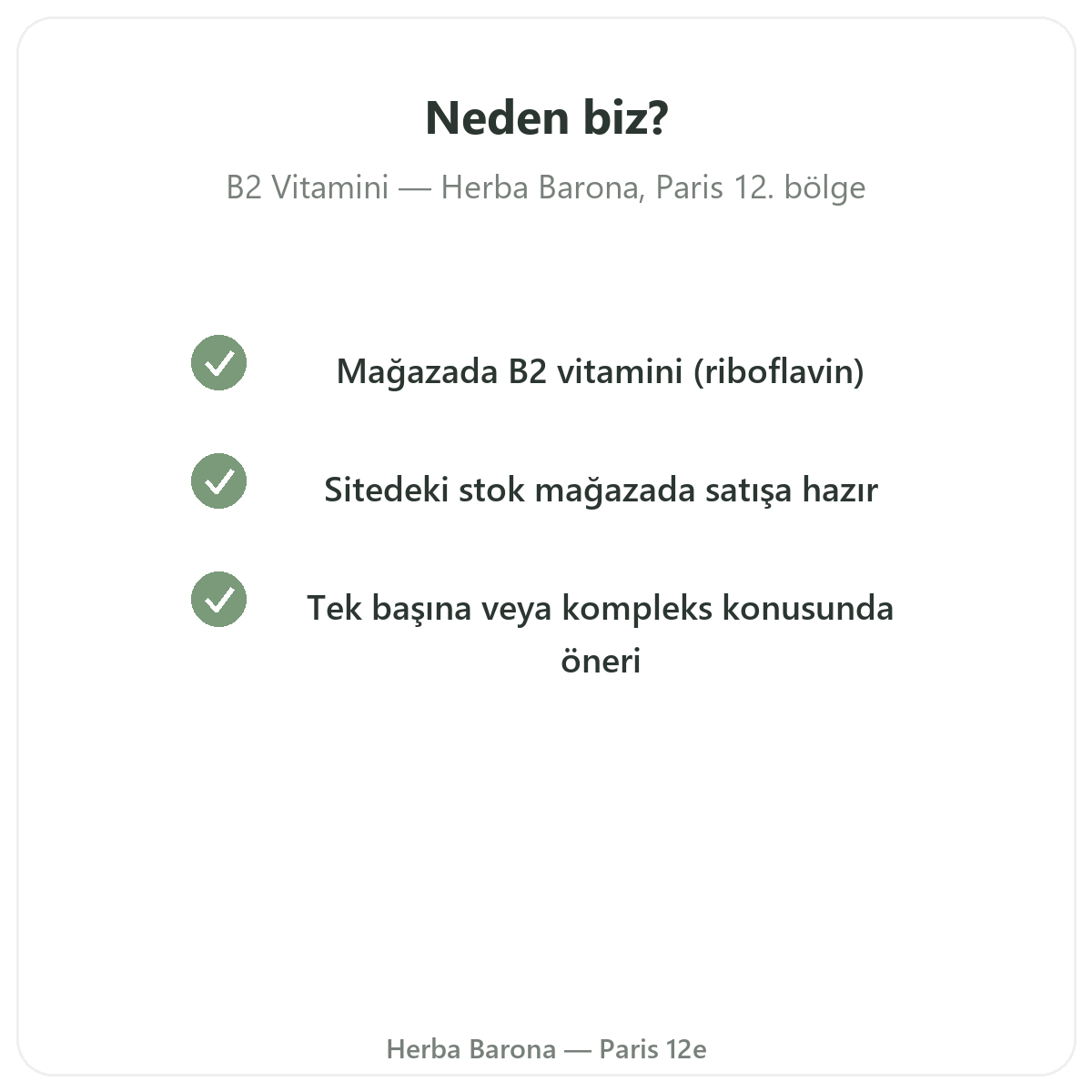 Neden Vitamin B2 Paris’te Herba Barona’dan alınmalı