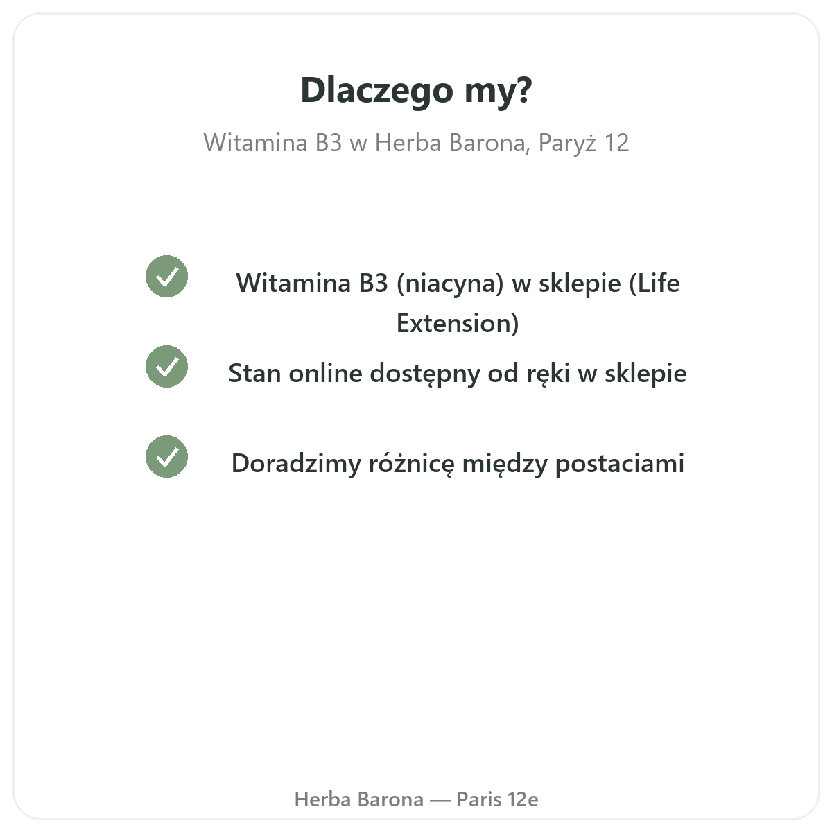 Dlaczego warto kupować Witaminę B3 w Herba Barona - wysyłka do Polski