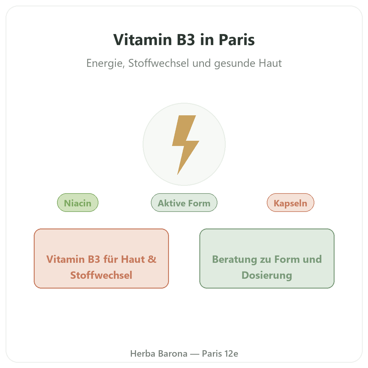 Vitamin B3 Paris - Vorstellung der Marke bei Herba Barona Paris 12e