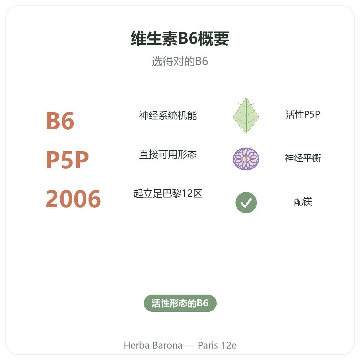 维生素B6 巴黎 概览 - Herba Barona巴黎12区核心数据