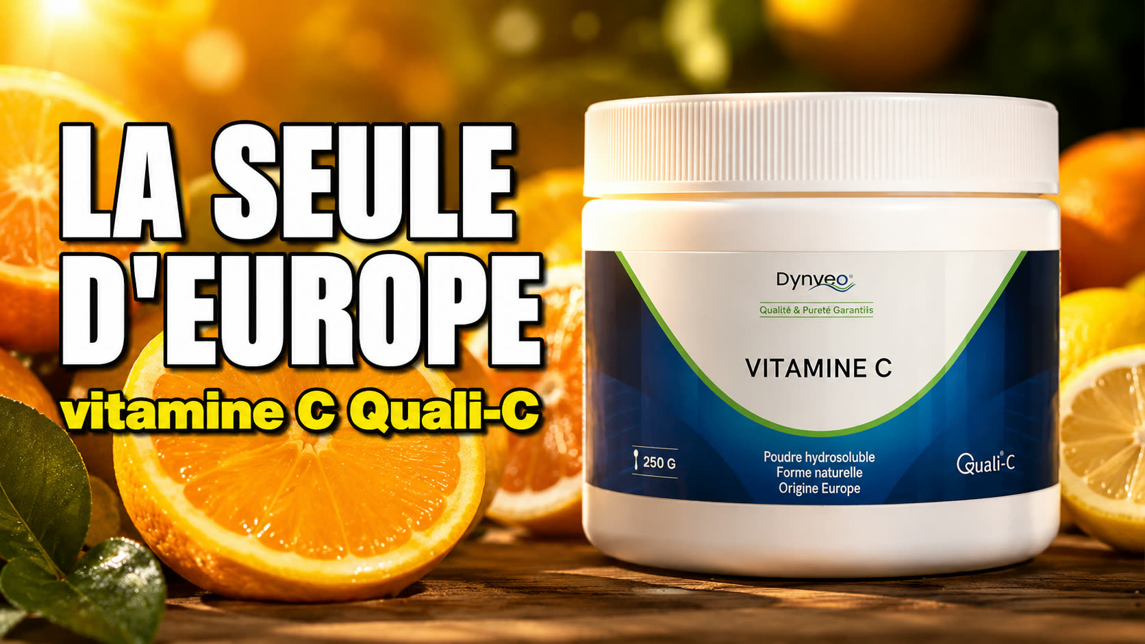 Vidéo vitamine C pure poudre Quali-C 250 g Dynveo Paris Herba Barona