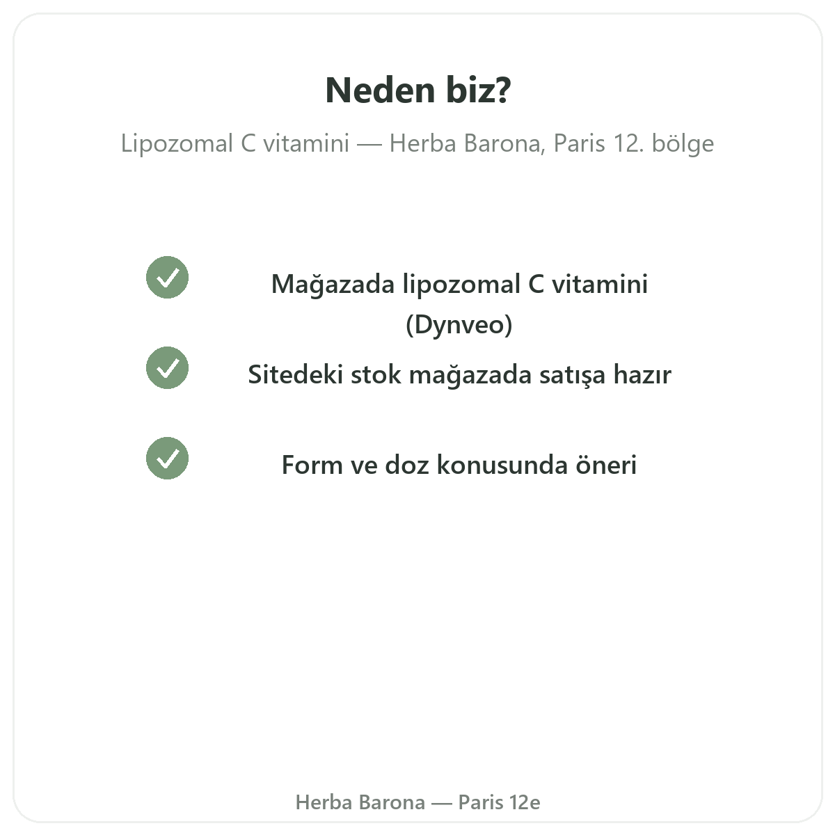 Paris’te Lipozomal C Vitamini neden Herba Barona Paris 12. bölgeden satın alınır