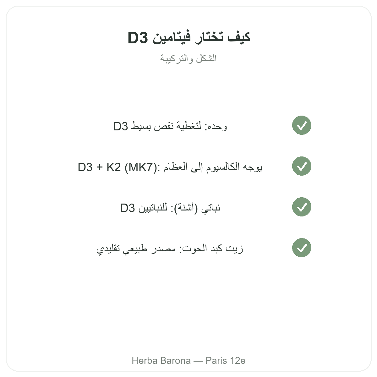 Vitamine D3 K2 Paris Paris - engagements qualite chez Herba Barona Paris 12e