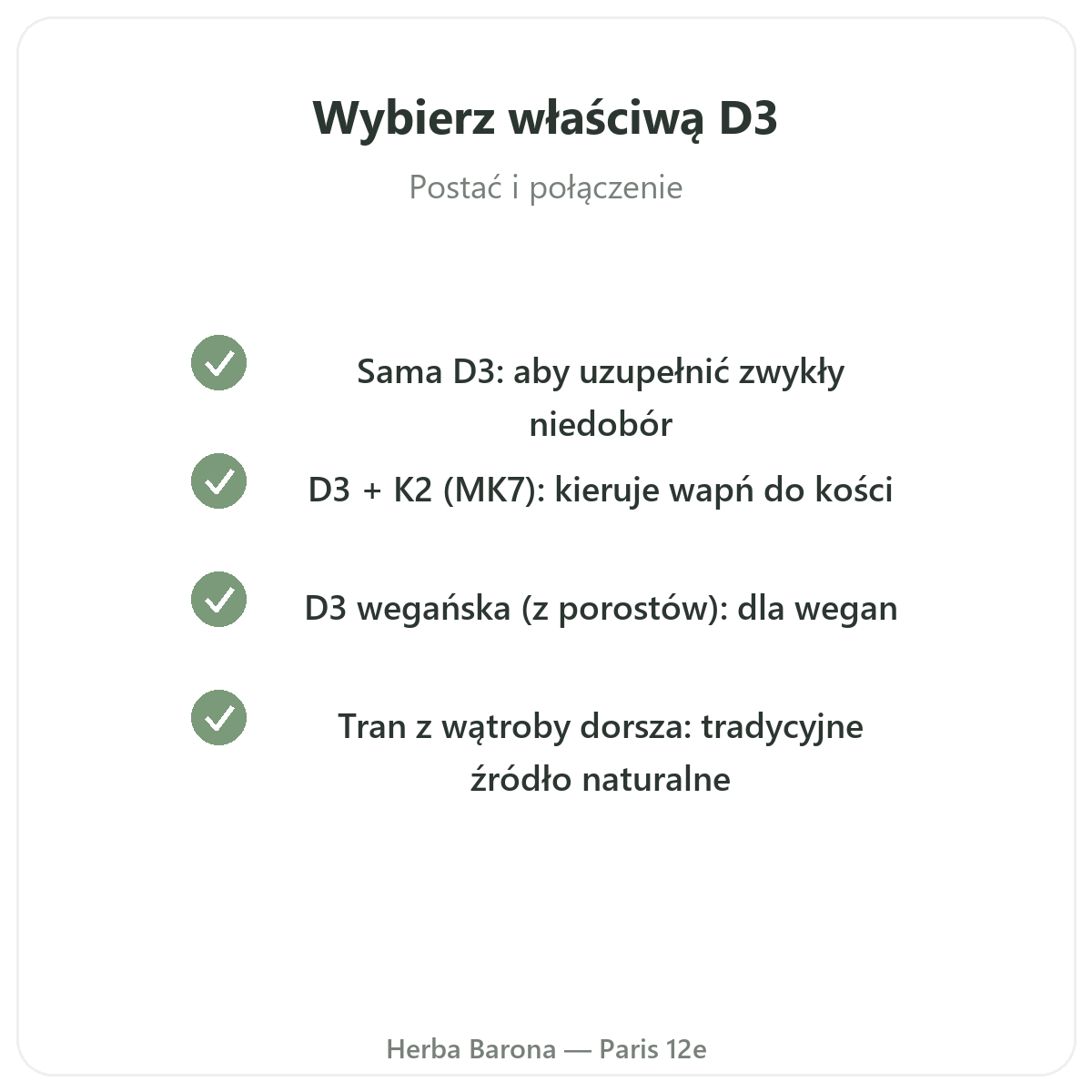 Witamina D3 K2 - zobowiązania jakościowe w Herba Barona — dostępne z wysyłką do Polski