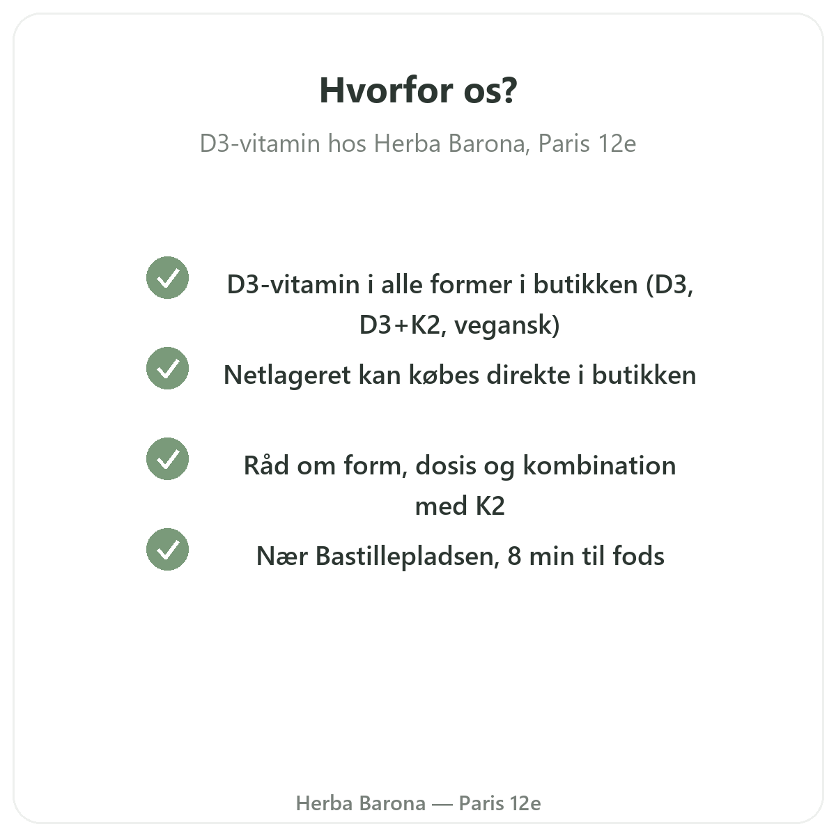 Hvorfor købe Vitamin D3 K2 Paris i Paris hos Herba Barona Paris 12
