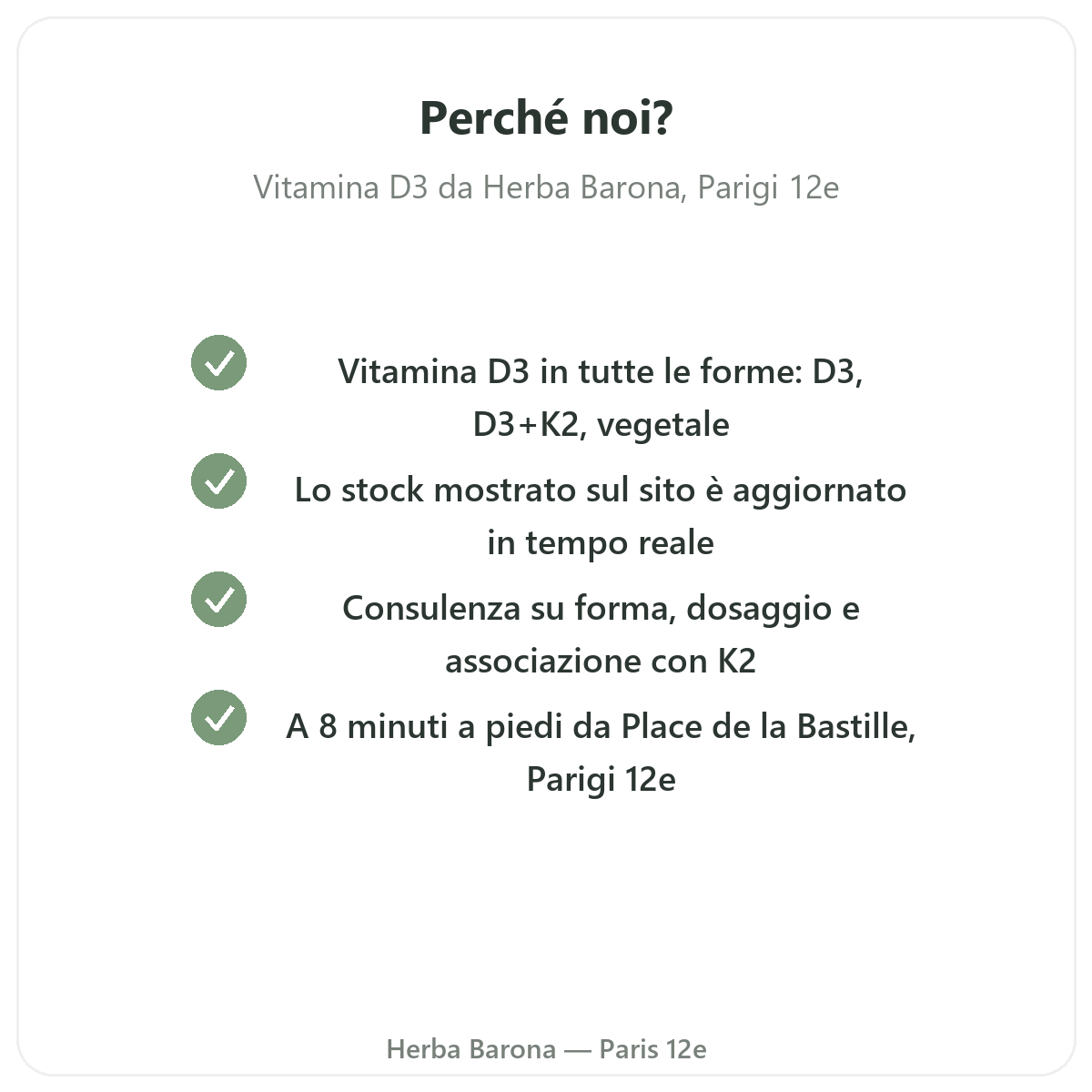 Perché acquistare Vitamina D3 K2 Parigi a Parigi da Herba Barona Parigi 12e