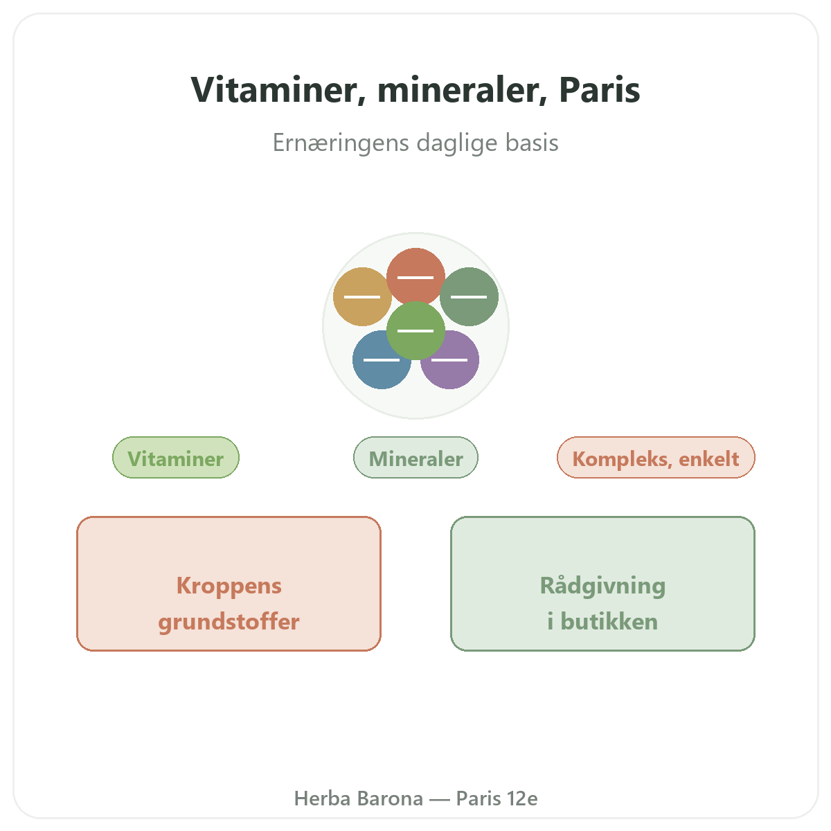 Vitaminer mineraler Paris Paris - præsentation af mærket hos Herba Barona Paris 12