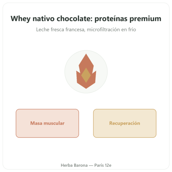 Isolado de Whey Nativa Chocolate 900 g – Novoma presentación Paris Herba Barona