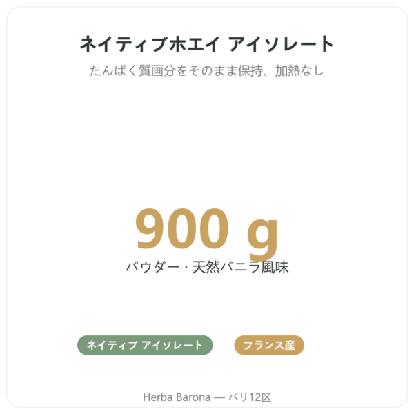 ネイティブホエイ アイソレート バニラ 900g Novoma – ご購入 benefits and key facts Paris Herba Barona