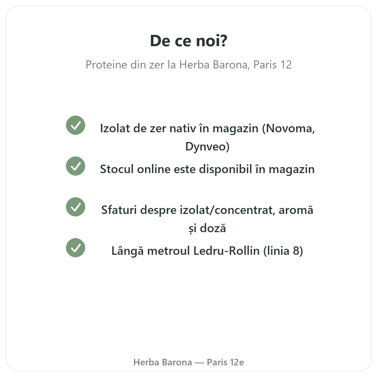 De ce să cumpărați Whey proteina izolat Paris la Paris de la Herba Barona Paris, arondismentul 12