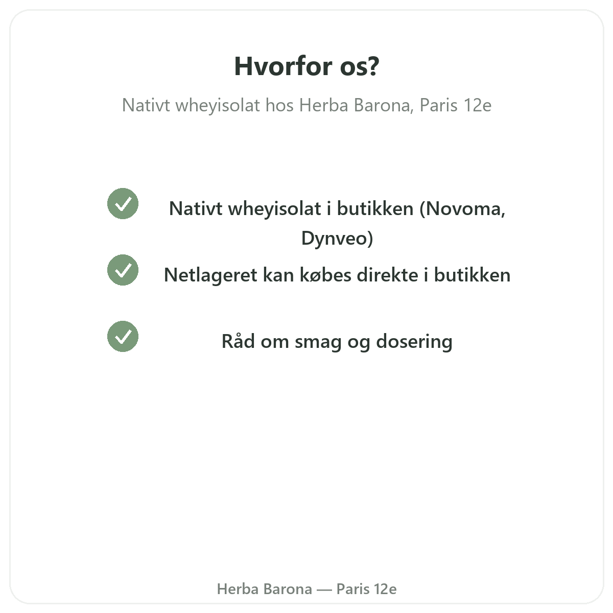 Hvorfor købe Whey native isolate i Paris hos Herba Barona Paris 12