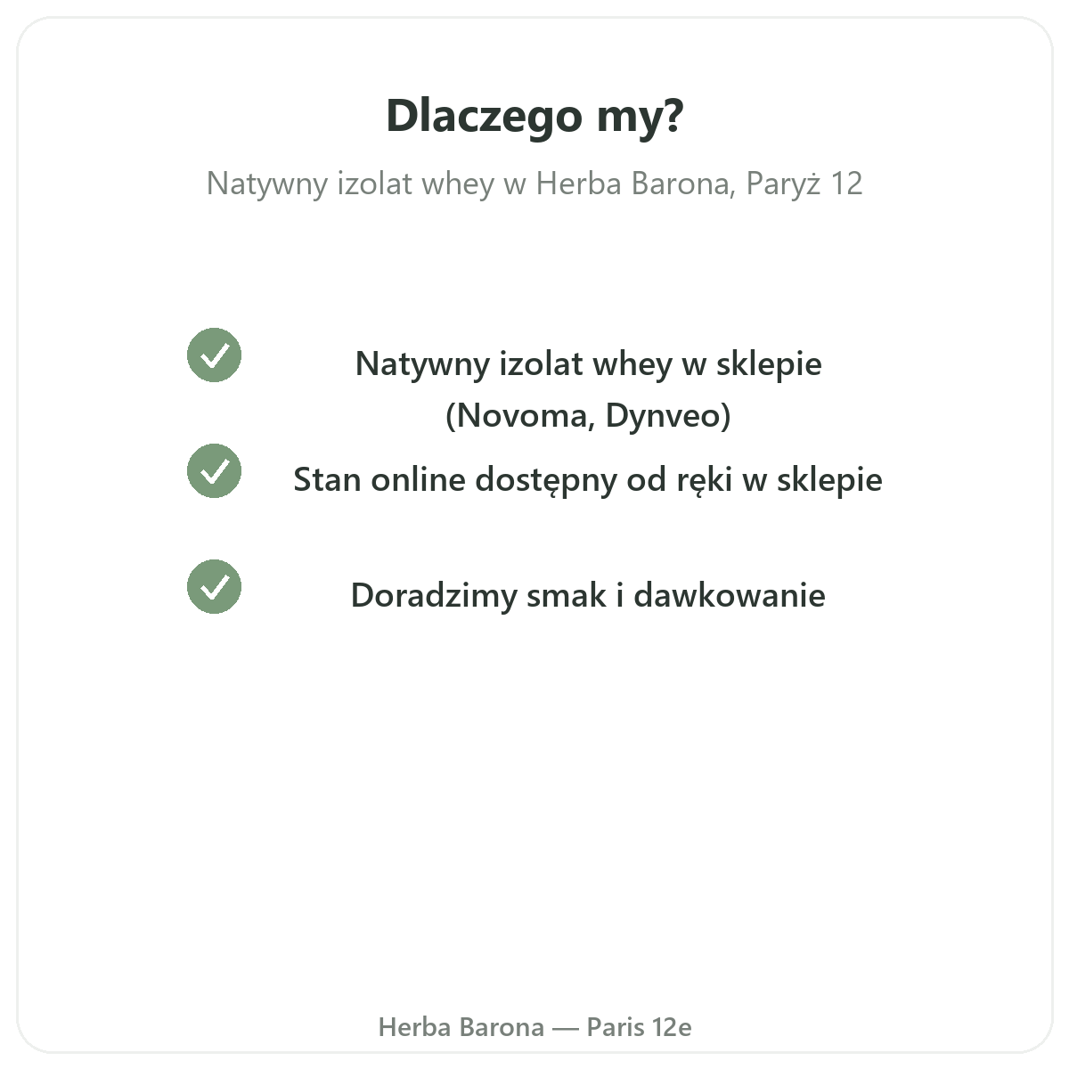 Dlaczego zamówić izolat Whey Native do Polski - wysyłka Herba Barona