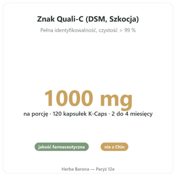 Witamina C Quali-C – Novoma – 120 kapsułek korzyści i najważniejsze fakty Paris Herba Barona