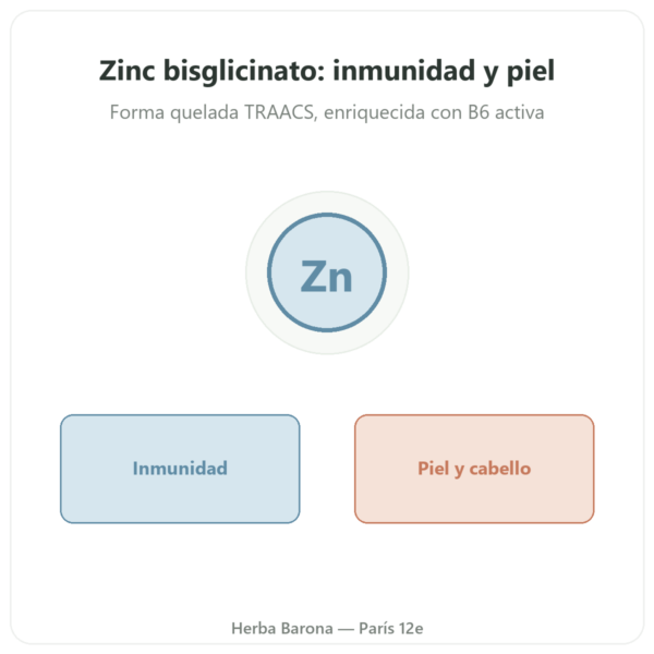 Zinc Bisglicinato – Novoma – 120 cápsulas presentación Paris Herba Barona