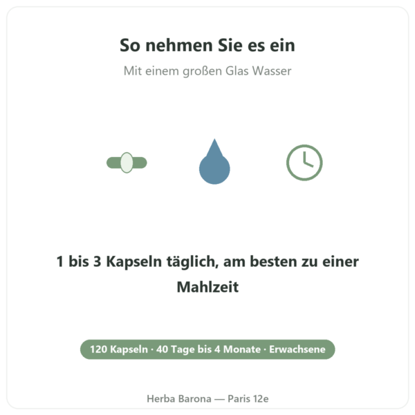 AKBA30 Boswellia serrata 30 % AKBA – Vital Osmose – 120 Kapseln Anwendung Paris Herba Barona