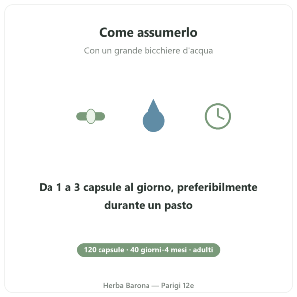 AKBA30 Boswellia serrata 30 % AKBA – Vital Osmose – 120 capsule modo d'uso Paris Herba Barona