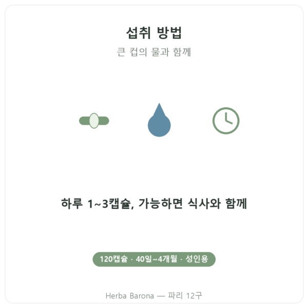 Vital Osmose AKBA30 보스웰리아 AKBA 30% 120캡슐 사용법 Paris Herba Barona