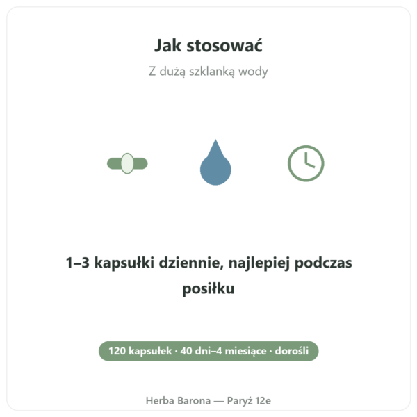 AKBA30 Boswellia serrata 30 % AKBA – Vital Osmose – 120 kapsułek stosowanie Paris Herba Barona