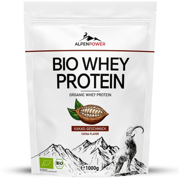 BIO Whey Protein Cacao AlpenPower 1000 g Paris Herba Barona