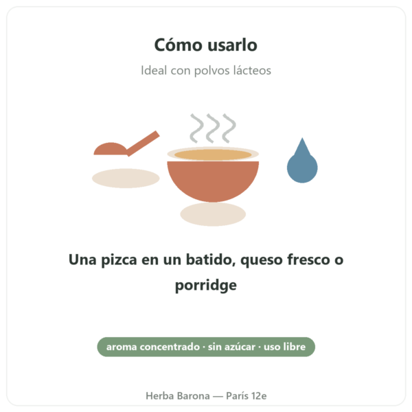 Aroma natural de caramelo 15 dosis – Dynveo modo de uso Paris Herba Barona