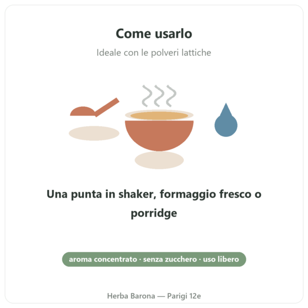 Aroma naturale al caramello 15 dosi – Dynveo modo d'uso Paris Herba Barona