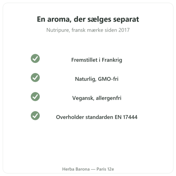Naturlig lime-mango-aroma Nutripure 50 g kvalitet Paris Herba Barona