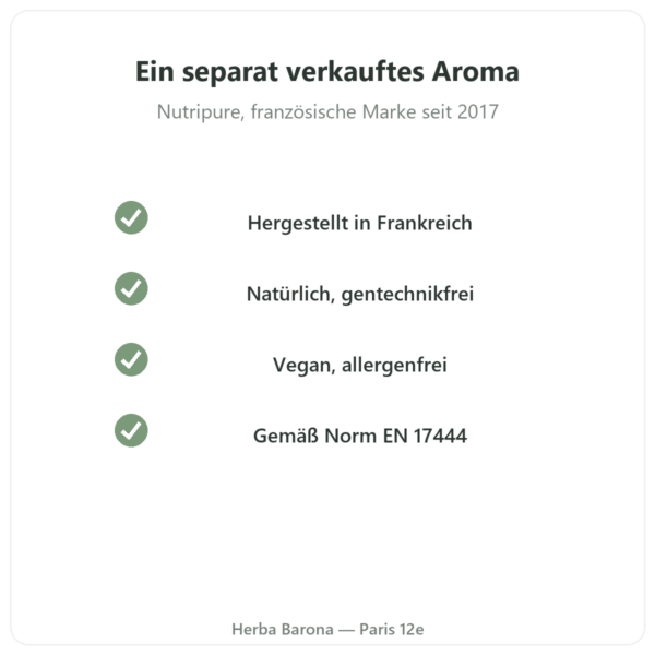 Natürliches Limette-Mango-Aroma Nutripure 50 g Qualität Paris Herba Barona