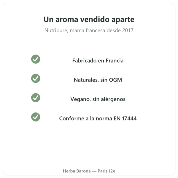 Aroma natural lima-mango Nutripure 50 g calidad Paris Herba Barona