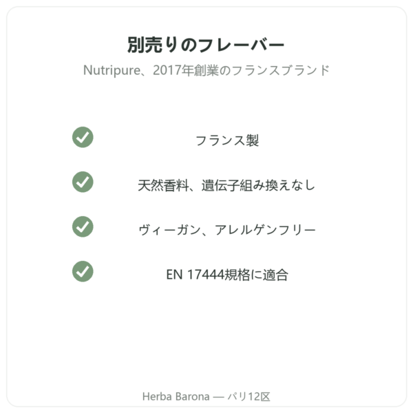 Nutripure 天然ライム・マンゴーフレーバー 50 g 品質 Paris Herba Barona