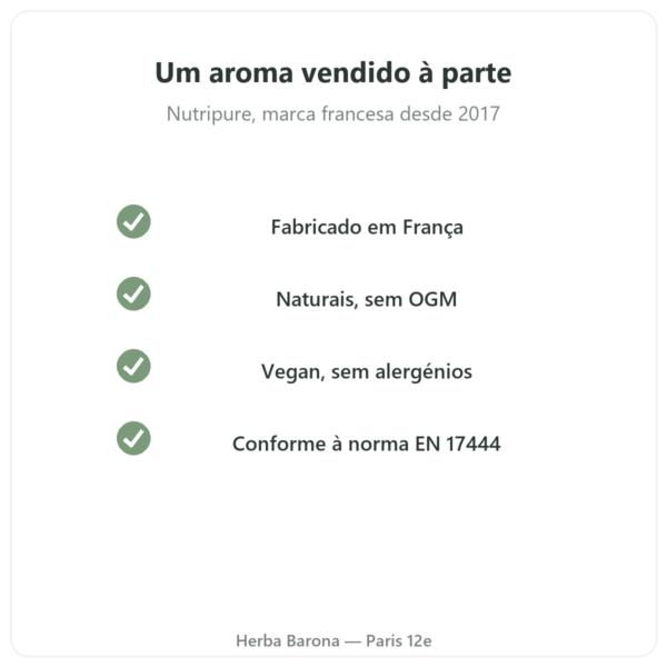 Aroma natural lima-manga Nutripure 50 g qualidade Paris Herba Barona