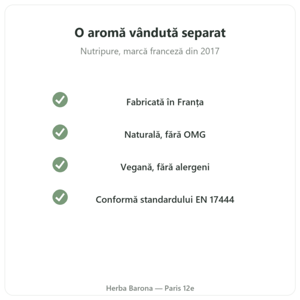 Aromă naturală lime-mango Nutripure 50 g calitate Paris Herba Barona