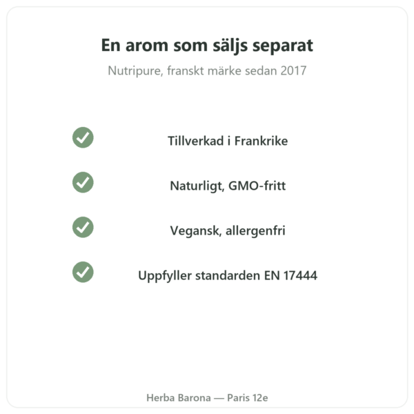Nutripure naturlig lime- och mangoarom 50 g kvalitet Paris Herba Barona