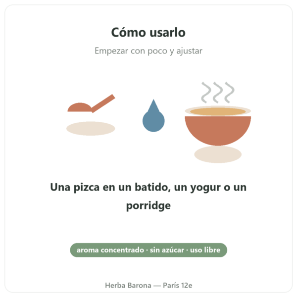 Aroma natural de vainilla 15 dosis – Dynveo modo de uso Paris Herba Barona