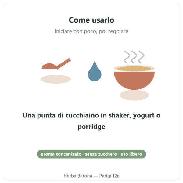 Aroma naturale alla vaniglia 15 dosi – Dynveo modo d'uso Paris Herba Barona